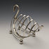 British Vintage Silver Plated Swan Toast Rack